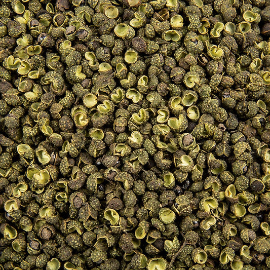 Grön Sichuanpeppar – Szechuanpeppar, kinesisk bergpeppar, handplockad, 250 g