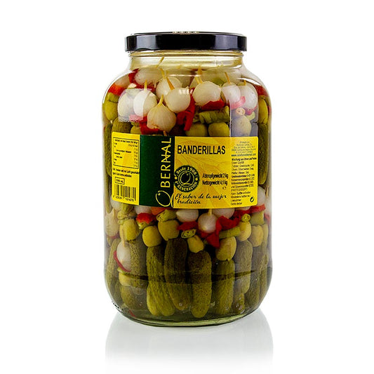 Gurkspett med lök, oliver och chili, Banderlillas, 4,1 kg