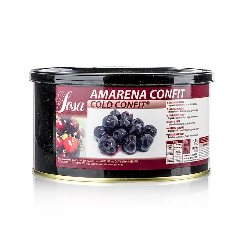 Sosa Cold Confit – Amarena-körsbär, hela (37206), 1,7 kg