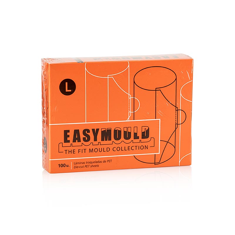 Easymould Rendondo-folier, runda, ø25x80 mm, 100 % Chef (60/0006), 100 st