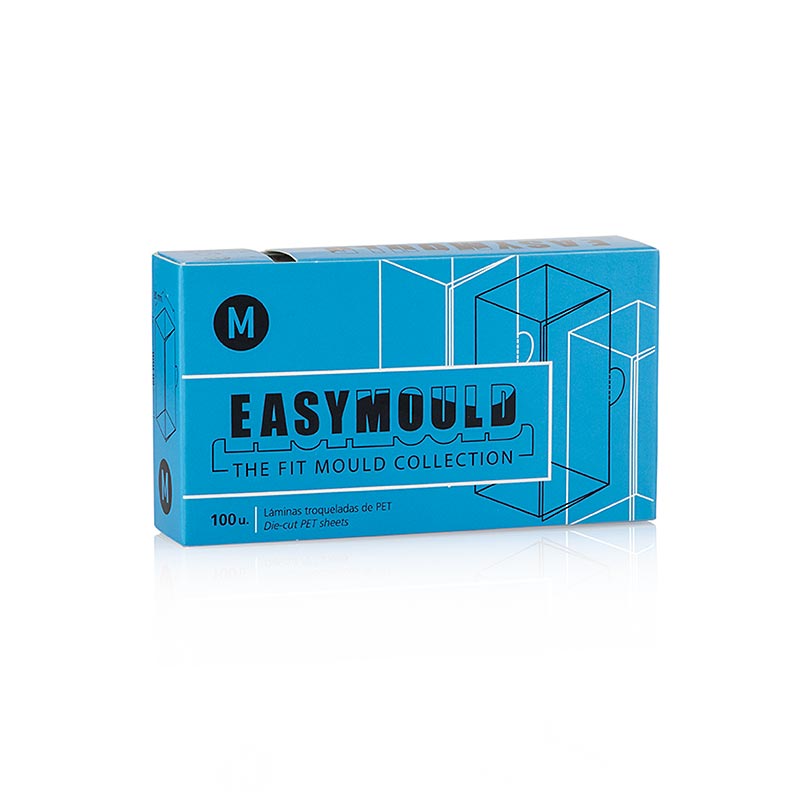 Easymould Cuadrado-formar, fyrkantiga, ø2x2x6 cm, 100 % Chef (60/0008), 100 st