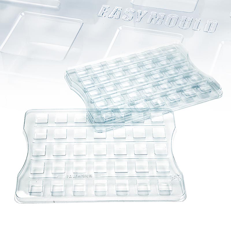 Easymould Cuadrado formbrickor, 27x18x2 cm, 100 % Chef (60/0012), 3 st
