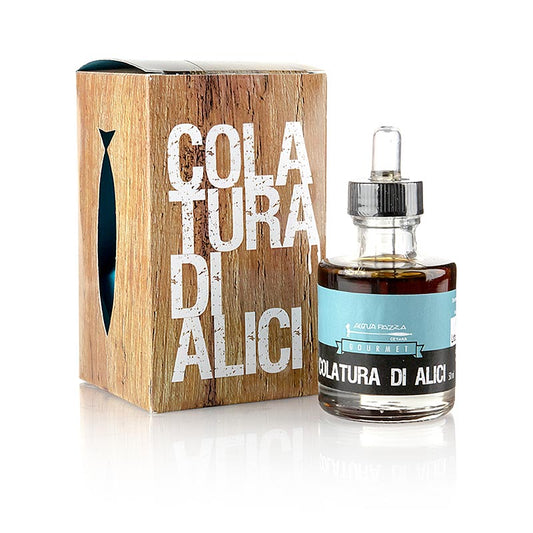 Colatura di Alici, ansjovissås, pipettflaska, Acquapazza, 50 ml