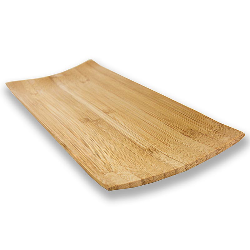 Återanvändbar bambutallrik, brun, rektangulär, 24x10 cm, diskmaskinssäker, 1 st