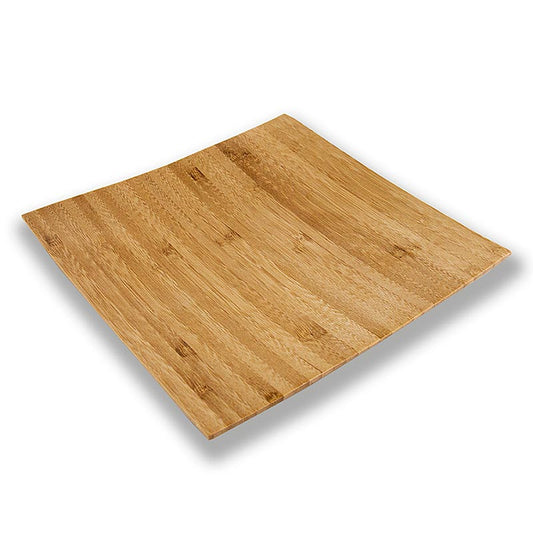 Återanvändbar bambutallrik, brun, fyrkantig, 20x20 cm, diskmaskinssäker, 1 st