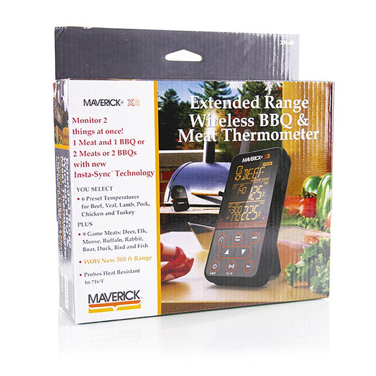 Digitalt termometerset "Wireless BBQ & Meat", XR-40 (trådlöst), Maverick, 1 st