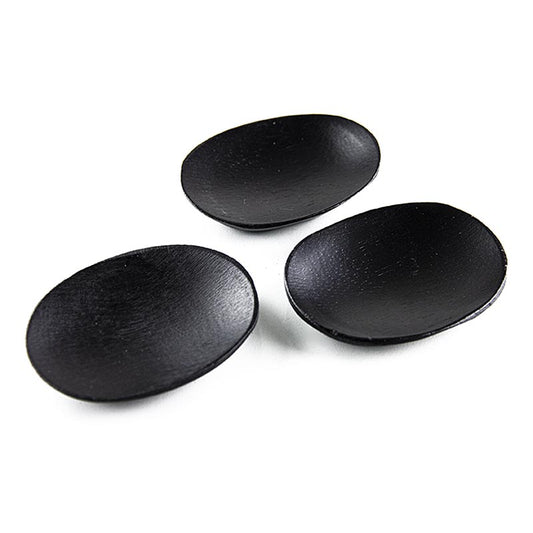 Återanvändbar bambuskål svart, oval, 7,7x6,3 cm, diskmaskinssäker, 25 st