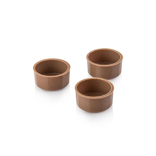 Chokladhalvskal, runda, mjölkchoklad, ø 29x14 mm, Läderach, 2,038 kg, 784 st