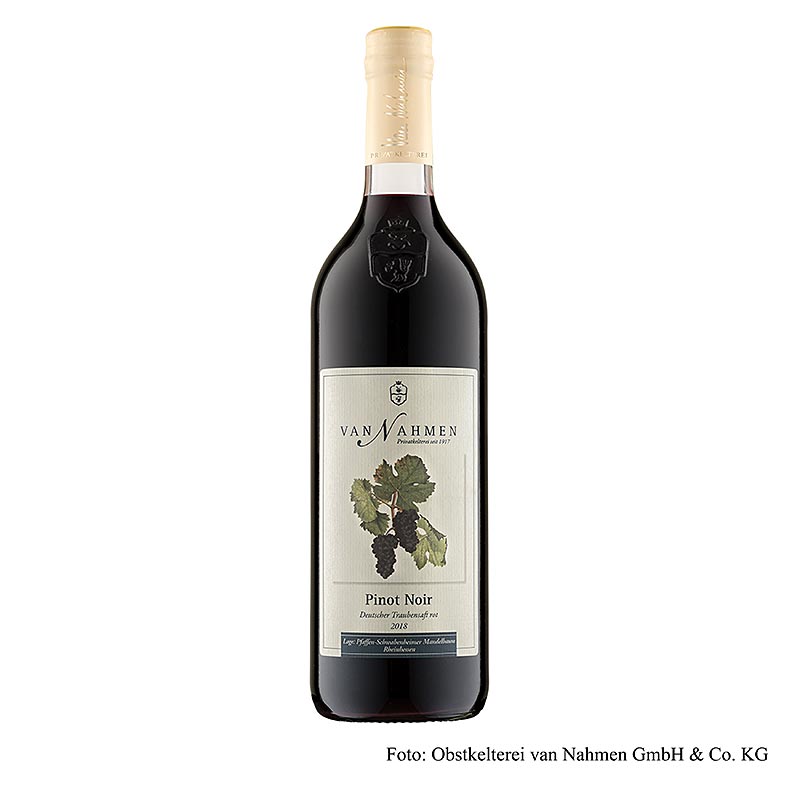 van Nahmen – Pinot Noir druvsaft röd, 100 % direktpressad saft, ekologisk, 750 m