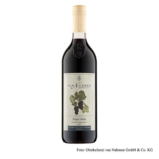 van Nahmen – Pinot Noir druvsaft röd, 100 % direktpressad saft, ekologisk, 750 m