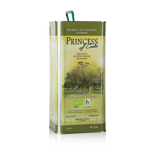Extra jungfruolja Plora "Princess of Crete", Grekland Kreta, ekologisk, 5 l