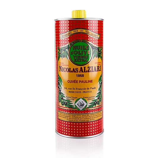 Extra jungfruolja, Cuvée Pauline (intensiv), Alziari, ekologisk, 1 l
