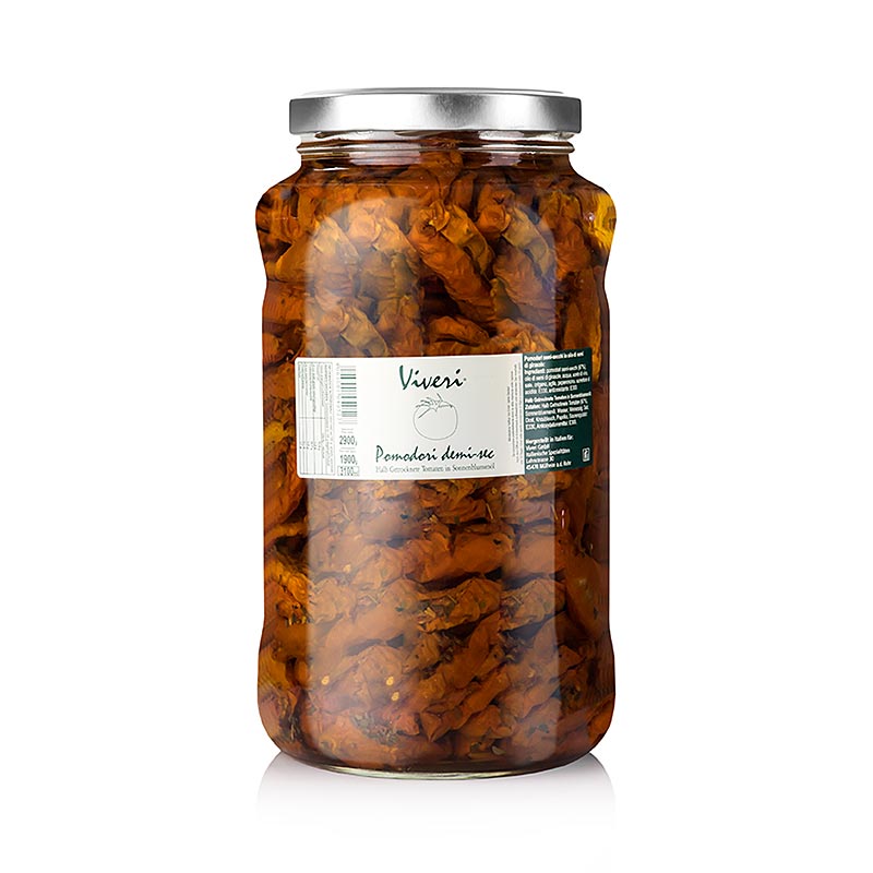 Inlagda halvtorkade tomater, i solrosolja, 2,9 kg