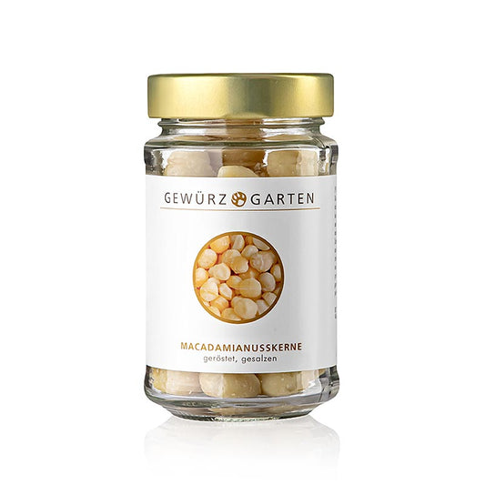 Gewürzgarten Macadamianötter, hela, rostade, saltade, 110 g
