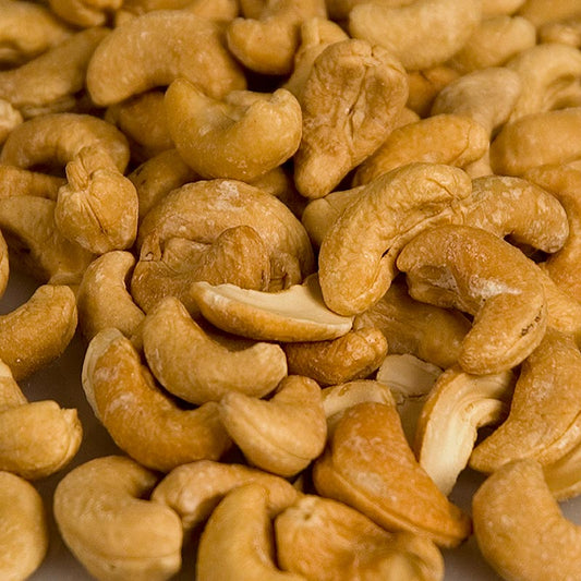 Cashewnötter, hela, rostade och saltade, 1 kg