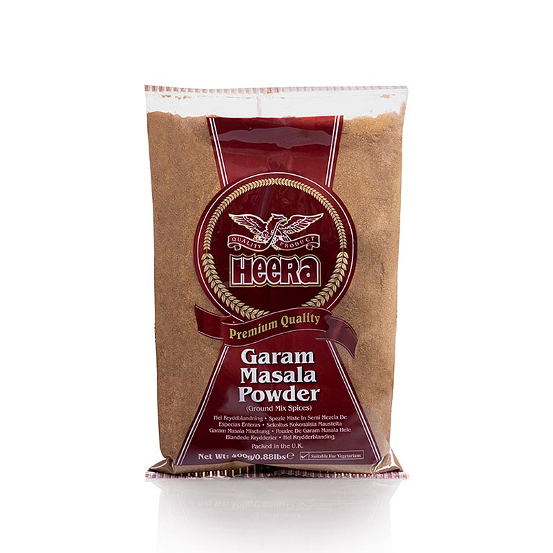 Garam Masala-pulver, kryddblandning för kött- och fågelrätter, Heera, 400 g