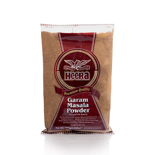 Garam Masala-pulver, kryddblandning för kött- och fågelrätter, Heera, 400 g