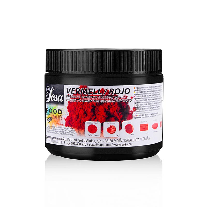 Sosa livsmedelsfärg naturlig, pulver, röd, fett- och vattenlöslig (37899), 200 g