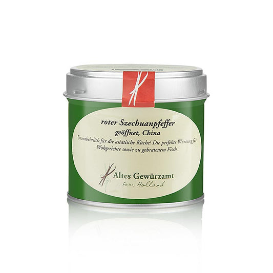 Szechuanpeppar (Sichuan/bergpeppar), röd, öppnad, Altes Gewürzamt, 35 g