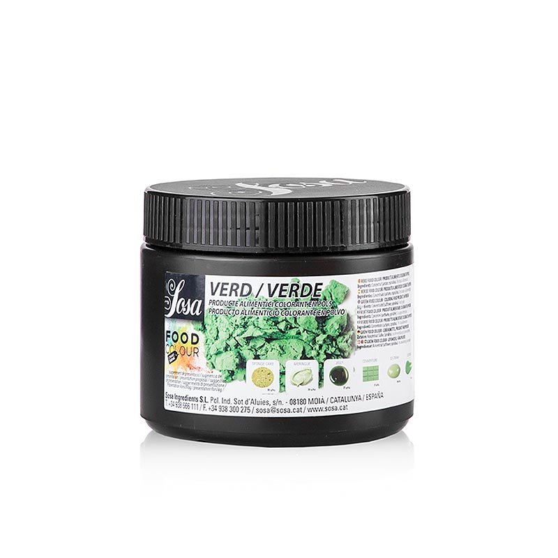 Sosa livsmedelsfärg naturlig, pulver, grön, fett- och vattenlöslig (37900), 200 g