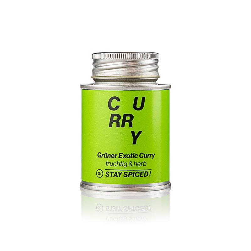 Stay Spiced! Exotisk currypulver, grön, mild-fruktig, ströburk, 70 g