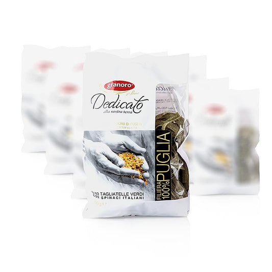 Granoro Dedicato - Tagliatelle Nidi Spinaci, nr 80, bandnudelnästen, 6 kg