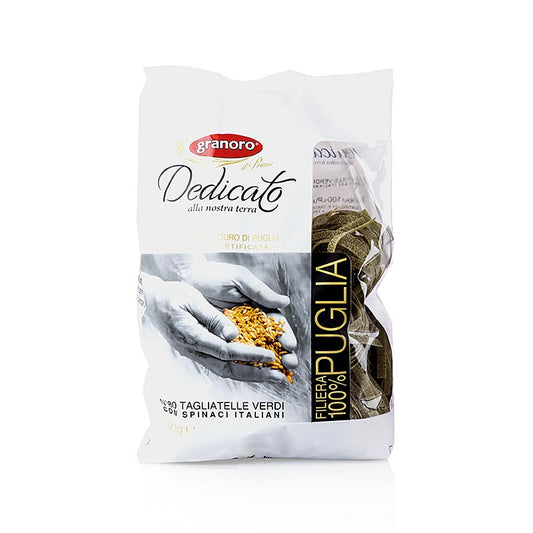 Granoro Dedicato - Tagliatelle Nidi Spinaci, nr 80, bandnudelnästen, 500 g
