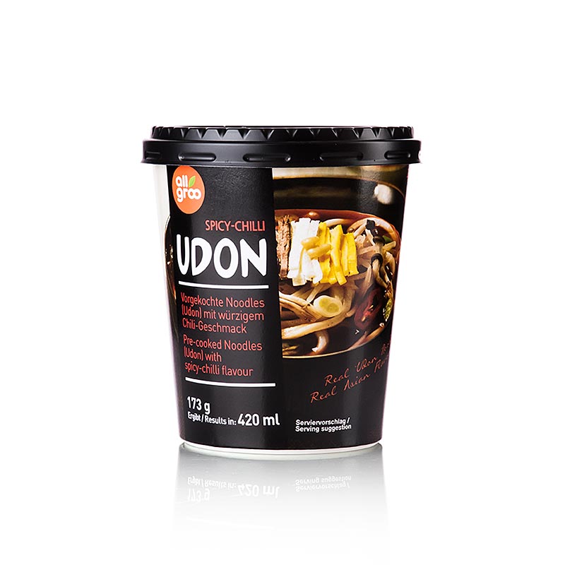 Instant Udon Cup-nudlar, Spicy Chili (stark), Sydkorea, Allgroo, 173 g
