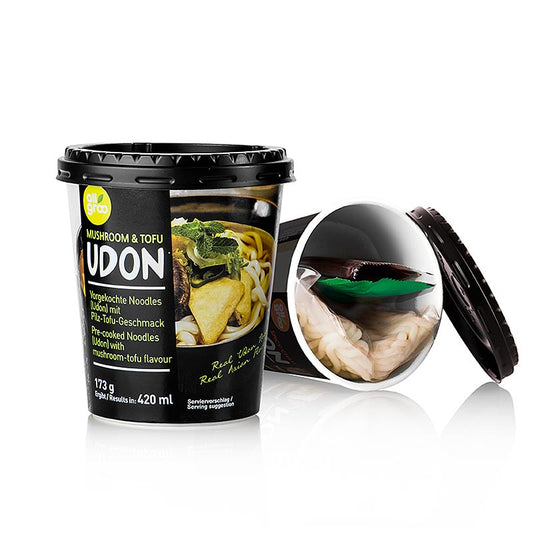 Instant Udon Cup-nudlar, svamp & tofu, Sydkorea, Allgroo, 173 g