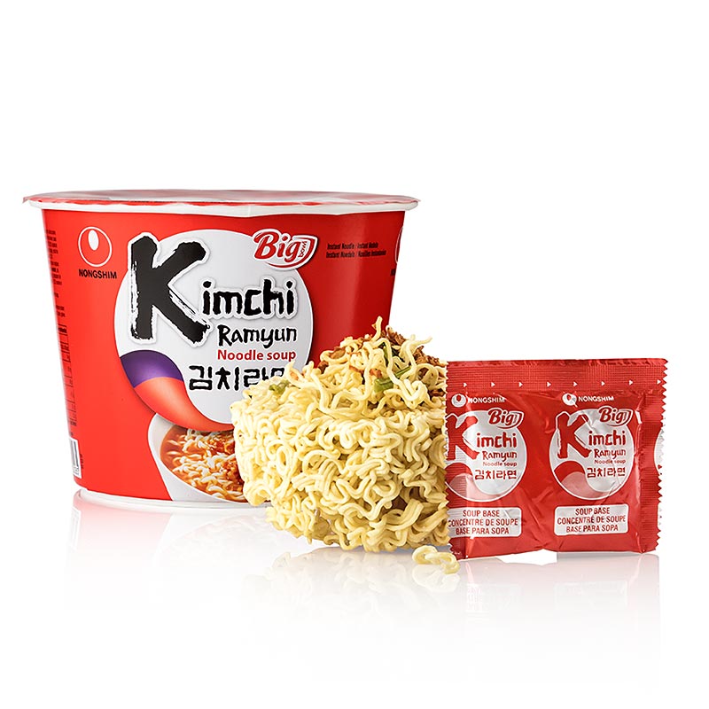 Instantnudlar i kopp Ramyun Kimchi Big Bowl, stark, Nong Shim, 112 g