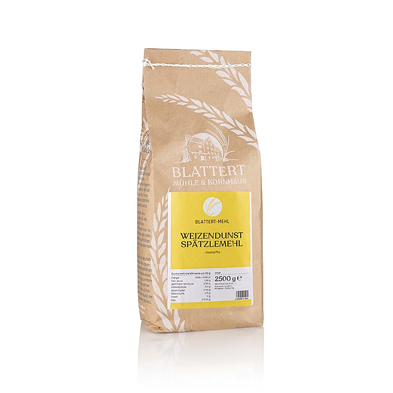 Dunst-vetemjöl, dubbelmalet, för spätzle/strudel, Blattert Mühle, 2,5 kg