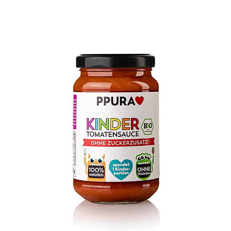 Ppura Sugo Kinder – tomatsås utan tillsatt socker, ekologisk, 340 g