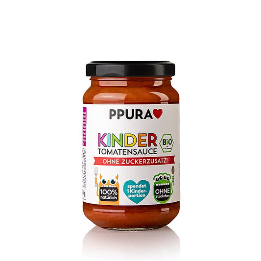 Ppura Sugo Kinder – tomatsås utan tillsatt socker, ekologisk, 340 g
