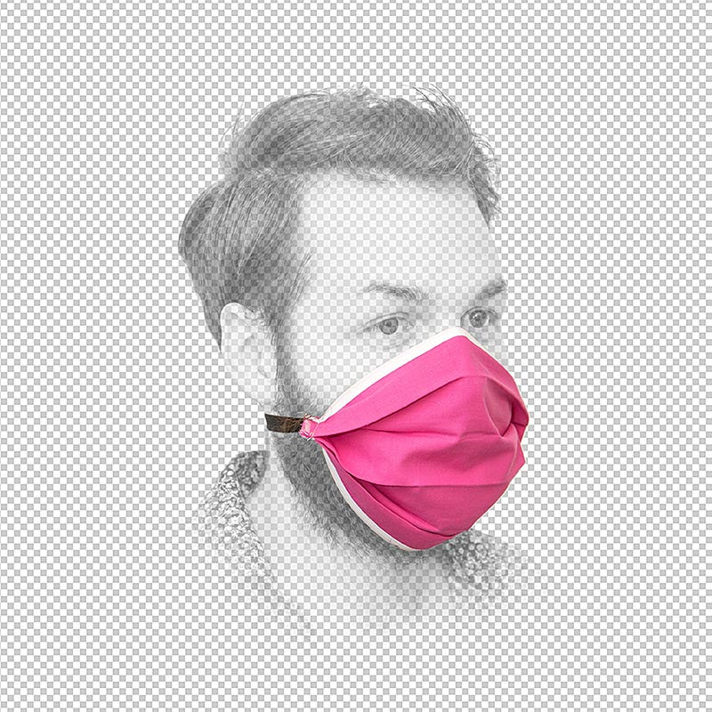 Ansiktsmask, 100 % bomull, olika färger, 1 st