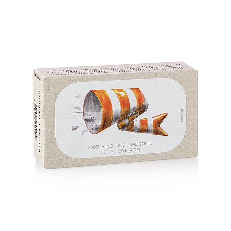 Torsk (stockfisk), i olivolja + vitlök, Jose Gourmet, 120 g