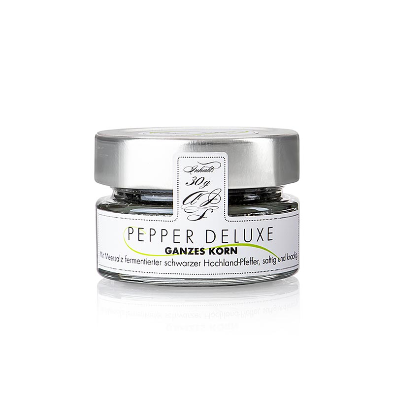 Svartpeppar, fermenterad med havssalt, hel, PEPPER DELUXE, 30 g