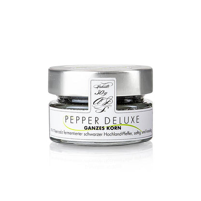 Svartpeppar, fermenterad med havssalt, hel, PEPPER DELUXE, 30 g