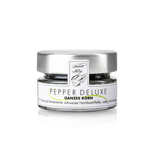 Svartpeppar, fermenterad med havssalt, hel, PEPPER DELUXE, 30 g