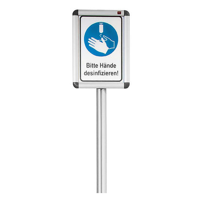 Informationsskylt för desinfektionsställ (55482), aluminium, 80 cm, 1 st