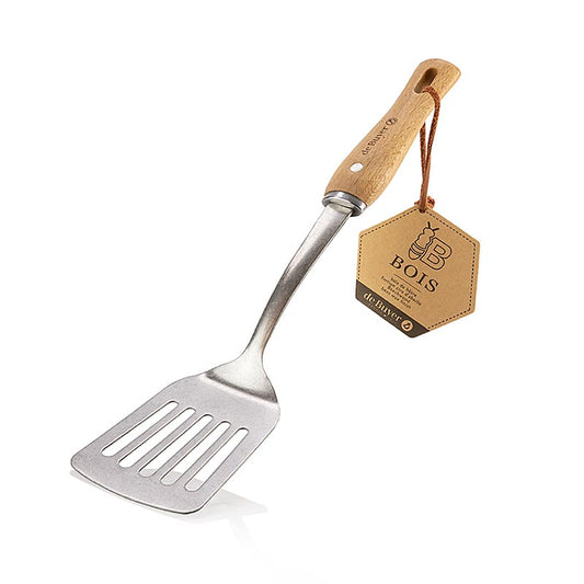 deBUYER B Bois vändspade, perforerad, rostfritt stål/trä (2701.06), 1 st