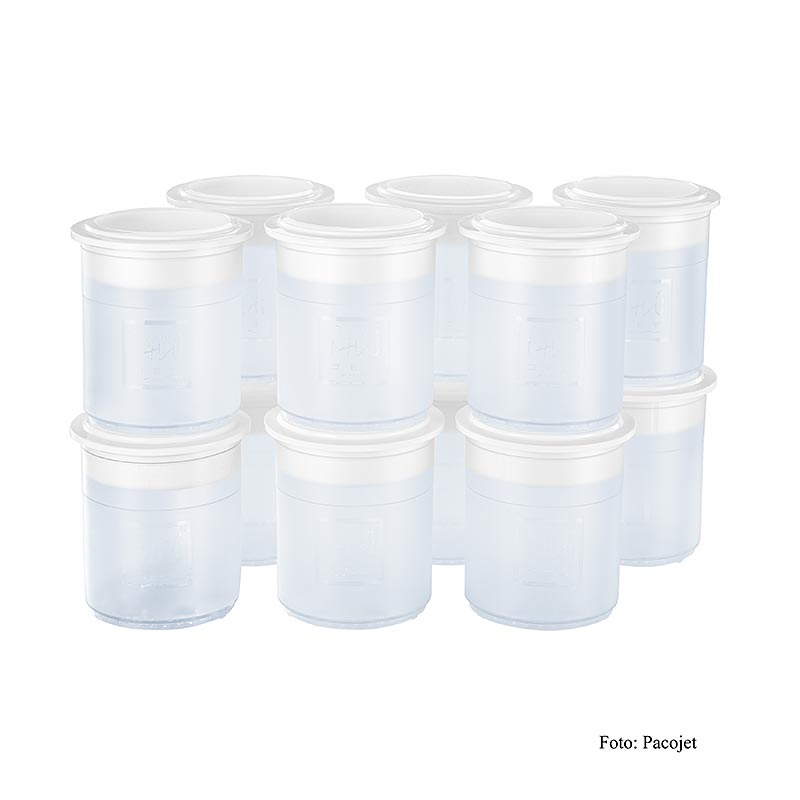 PACOJET Pacossier-bägare, av plast, med lock, set, 12 st