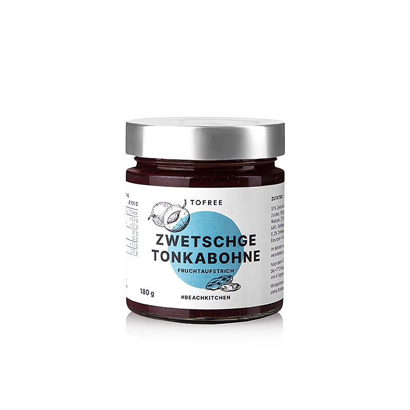 TOFREE-north – fruktpålägg av plommon och tonkaböna, 180 g