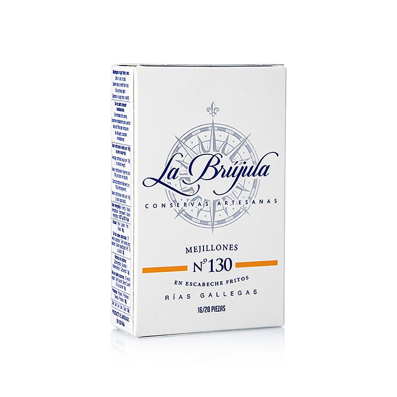 Musslor, små, escabeche-sås, 16–20 st., La Brújula (LB130), 110 g
