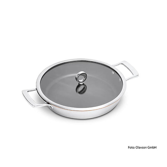 Olavson serveringspanna med kopparkärna, utan handtag, med lock, belagd, 30 cm, 1 St