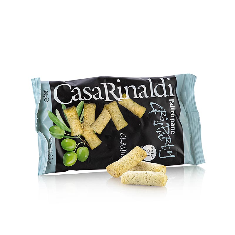 Grisparty – Mini Grissini, snacks med olivolja, Casa Rinaldi, 100 g