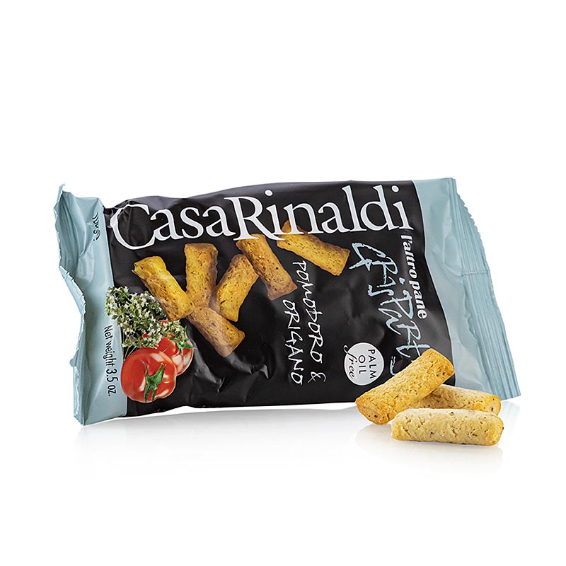 Grisparty – Mini-grissini, snacks med tomat och oregano, Casa Rinaldi, 100 g