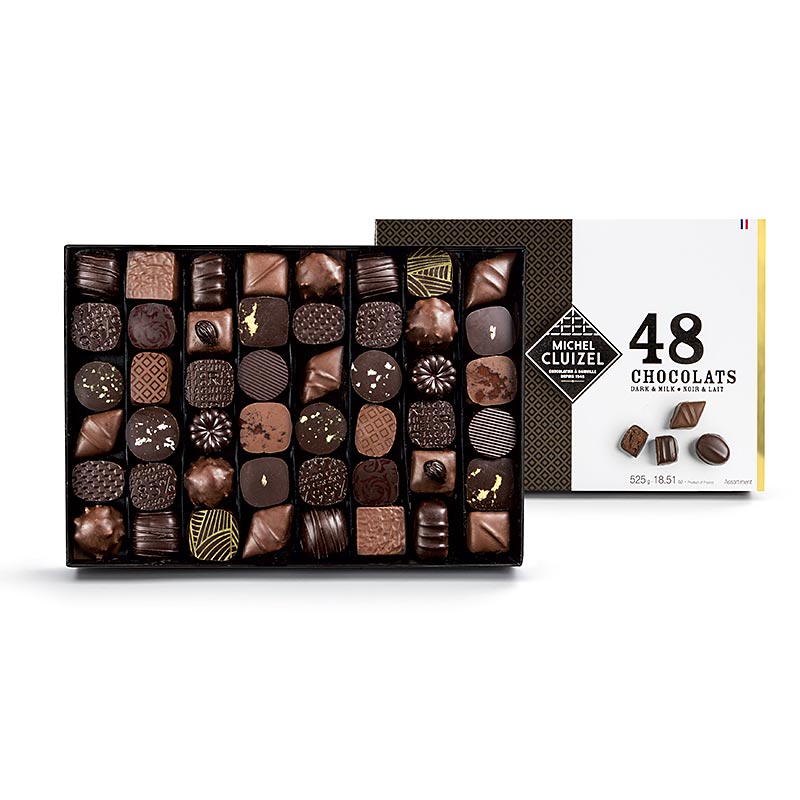 Coffret N.48 – 48 olika praliner, Michel Cluizel (13048), 525 g, 48 st