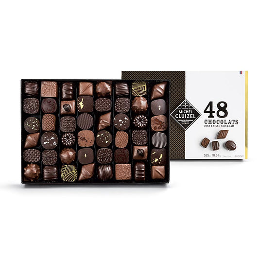 Coffret N.48 – 48 olika praliner, Michel Cluizel (13048), 525 g, 48 st