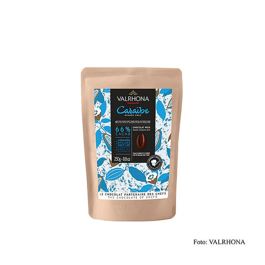 Valrhona Caraibe, mörk choklad, 66 %, callets, 250 g