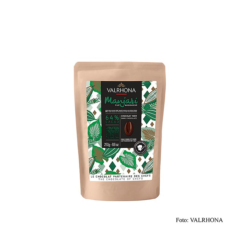 Valrhona Manjari, mörk choklad 64 %, callets, 250 g